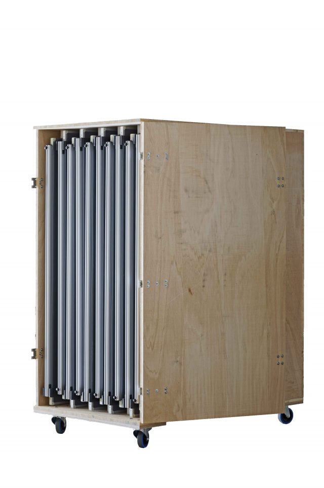 Transportbox für bis zu 10 Pinnwände in einer Box